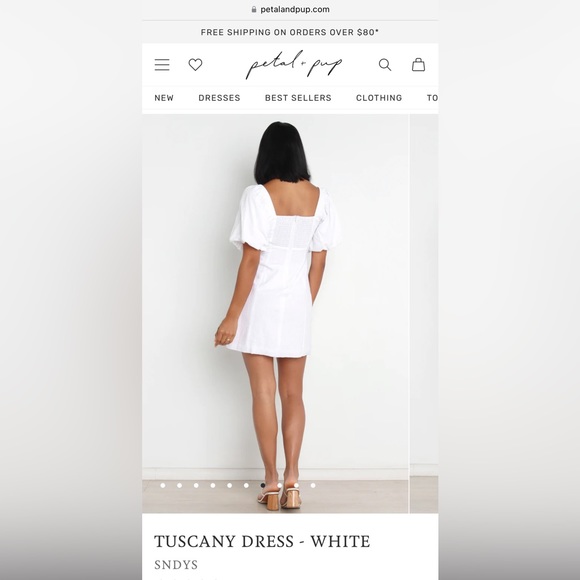 Petal & Pup - Tuscany White Mini Dress - Picture 2 of 3